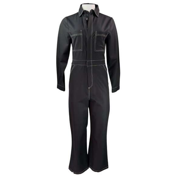 Rolla's Black Boiler Suit with White Topstitch - Picture 1 of 2